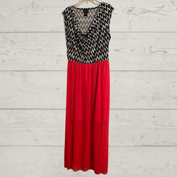 Chevron & Burnt Orange Dress - Picture 1 of 4